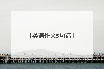 英语作文5句话