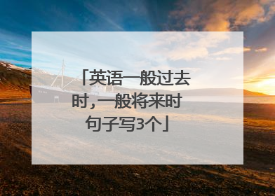英语一般过去时,一般将来时句子写3个
