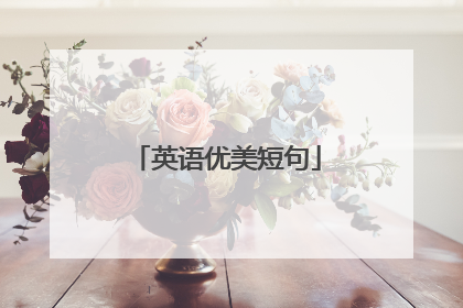 英语优美短句