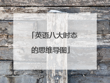 英语八大时态的思维导图