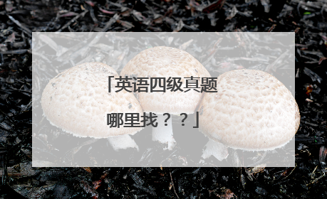 英语四级真题哪里找？？
