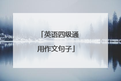 英语四级通用作文句子