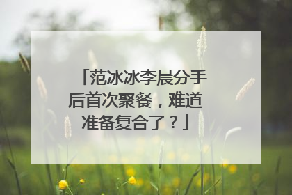 范冰冰李晨分手后首次聚餐，难道准备复合了？