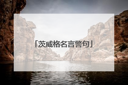 茨威格名言警句