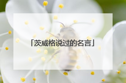 茨威格说过的名言