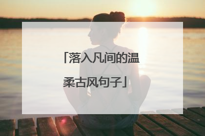 落入凡间的温柔古风句子