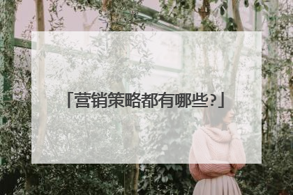 营销策略都有哪些?