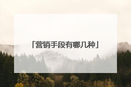 营销手段有哪几种