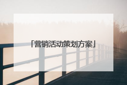 营销活动策划方案