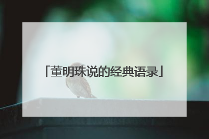 董明珠说的经典语录