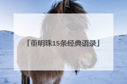 董明珠15条经典语录