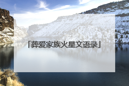 葬爱家族火星文语录