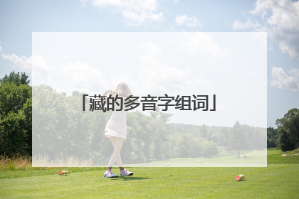 藏的多音字组词