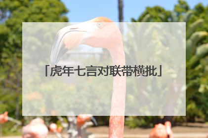 虎年七言对联带横批