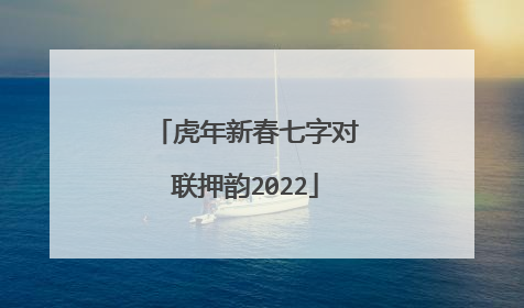 虎年新春七字对联押韵2022