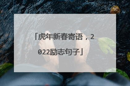 虎年新春寄语,2022励志句子