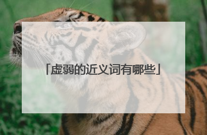 虚弱的近义词有哪些