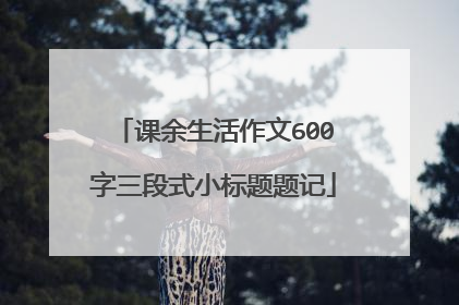 课余生活作文600字三段式小标题题记
