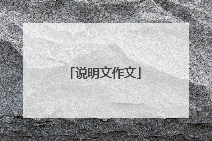 说明文作文