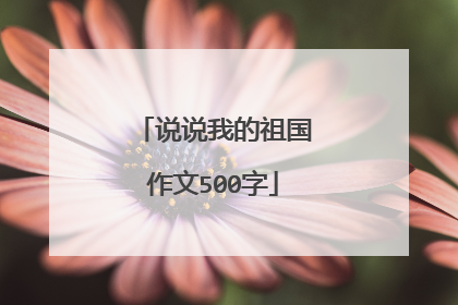 说说我的祖国作文500字
