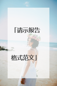 请示报告格式范文