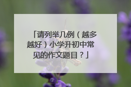 请列举几例（越多越好）小学升初中常见的作文题目？