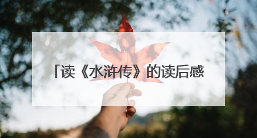 读《水浒传》的读后感500字作文10篇