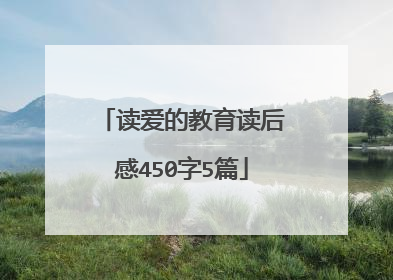 读爱的教育读后感450字5篇