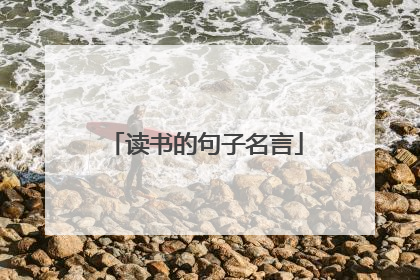 读书的句子名言