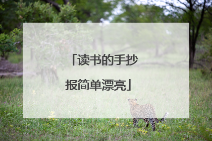 读书的手抄报简单漂亮