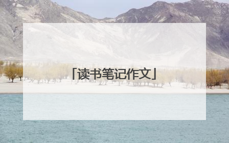 读书笔记作文