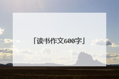 读书作文600字