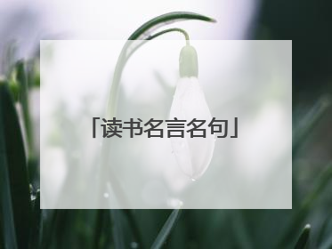 读书名言名句