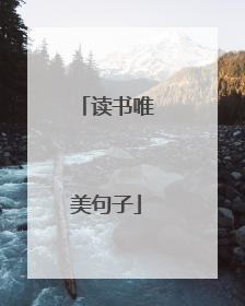 读书唯美句子
