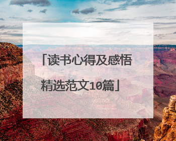 读书心得及感悟精选范文10篇