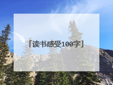 读书感受100字