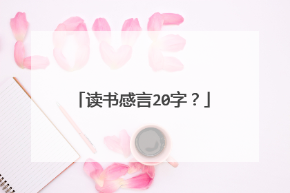 读书感言20字？