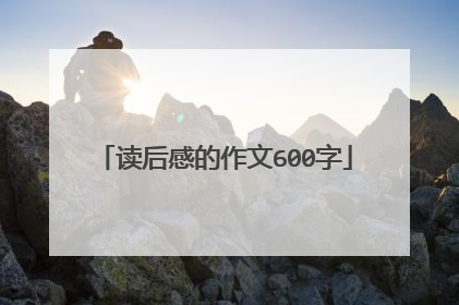 读后感的作文600字