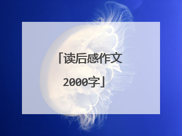 读后感作文2000字