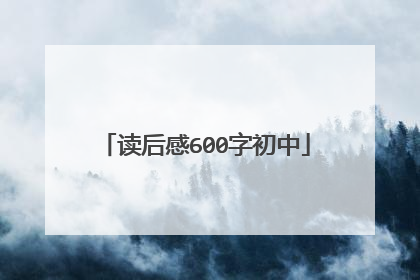 读后感600字初中