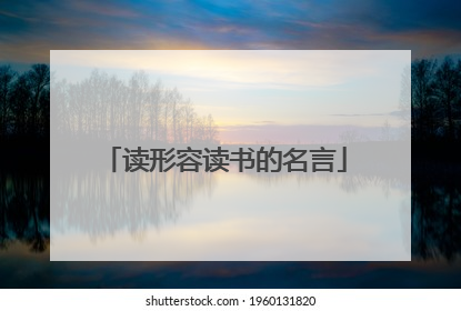 读形容读书的名言