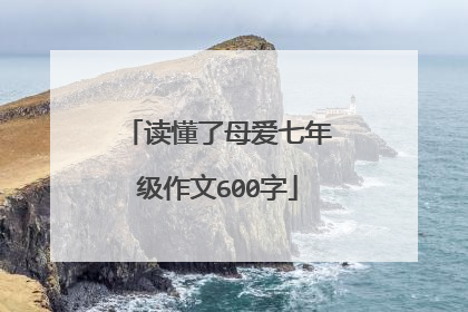 读懂了母爱七年级作文600字
