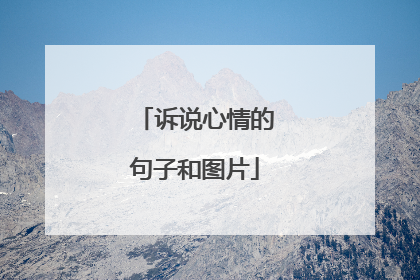 诉说心情的句子和图片