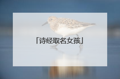 诗经取名女孩