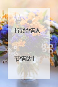 诗经情人节情话