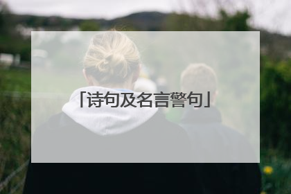 诗句及名言警句
