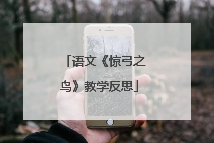 语文《惊弓之鸟》教学反思