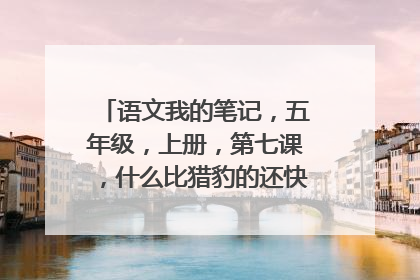 语文我的笔记,五年级,上册,第七课,什么比猎豹的还快的单词有哪些?