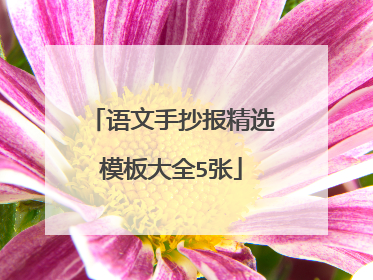 语文手抄报精选模板大全5张