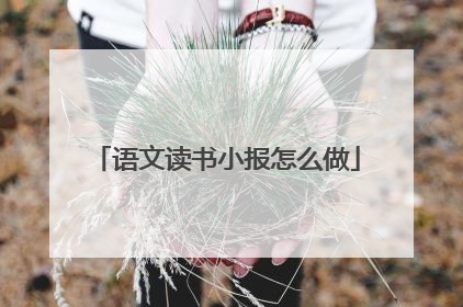 语文读书小报怎么做